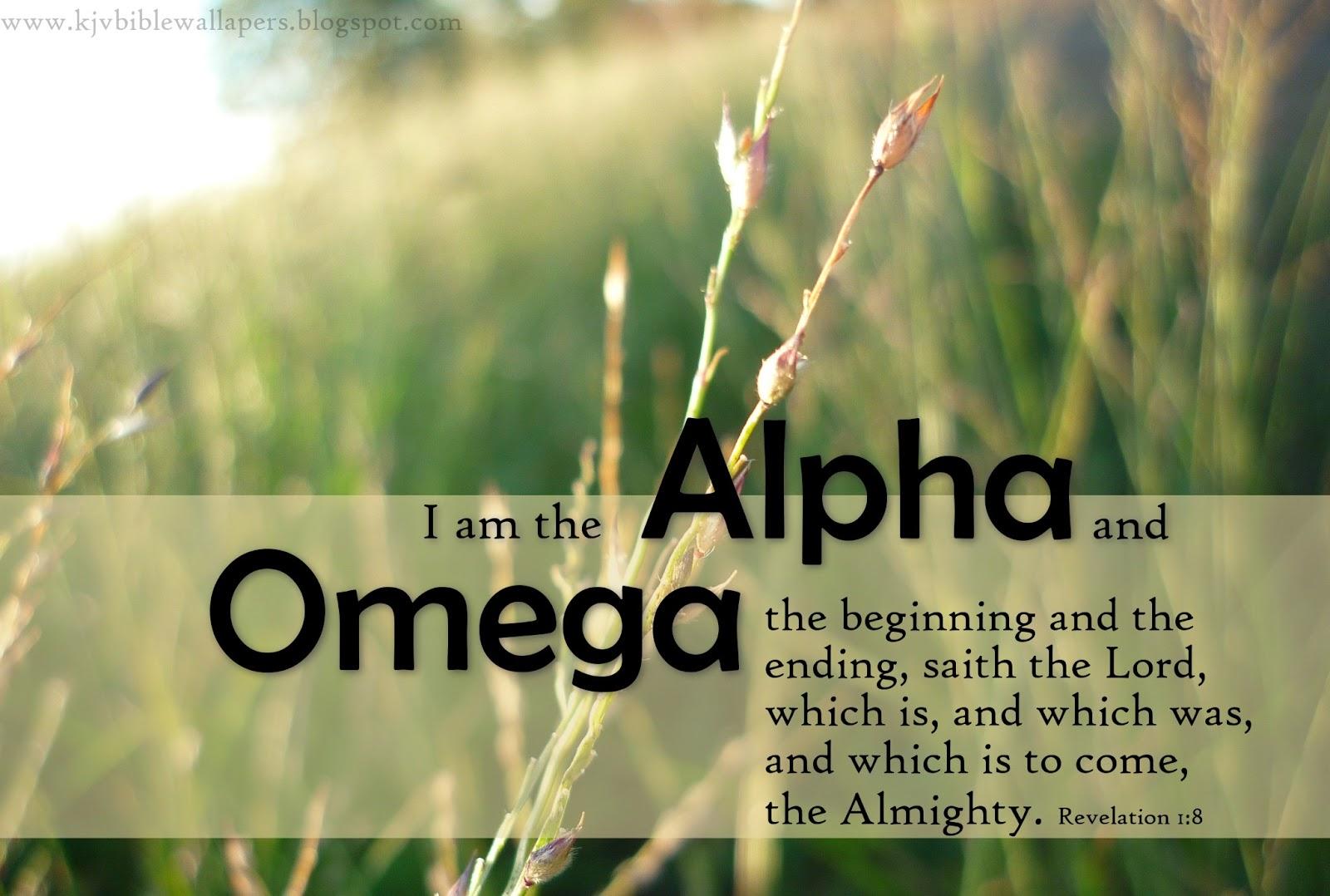 KJV Bible Wallpaper: Revelation 1:8 Alpha and Omega