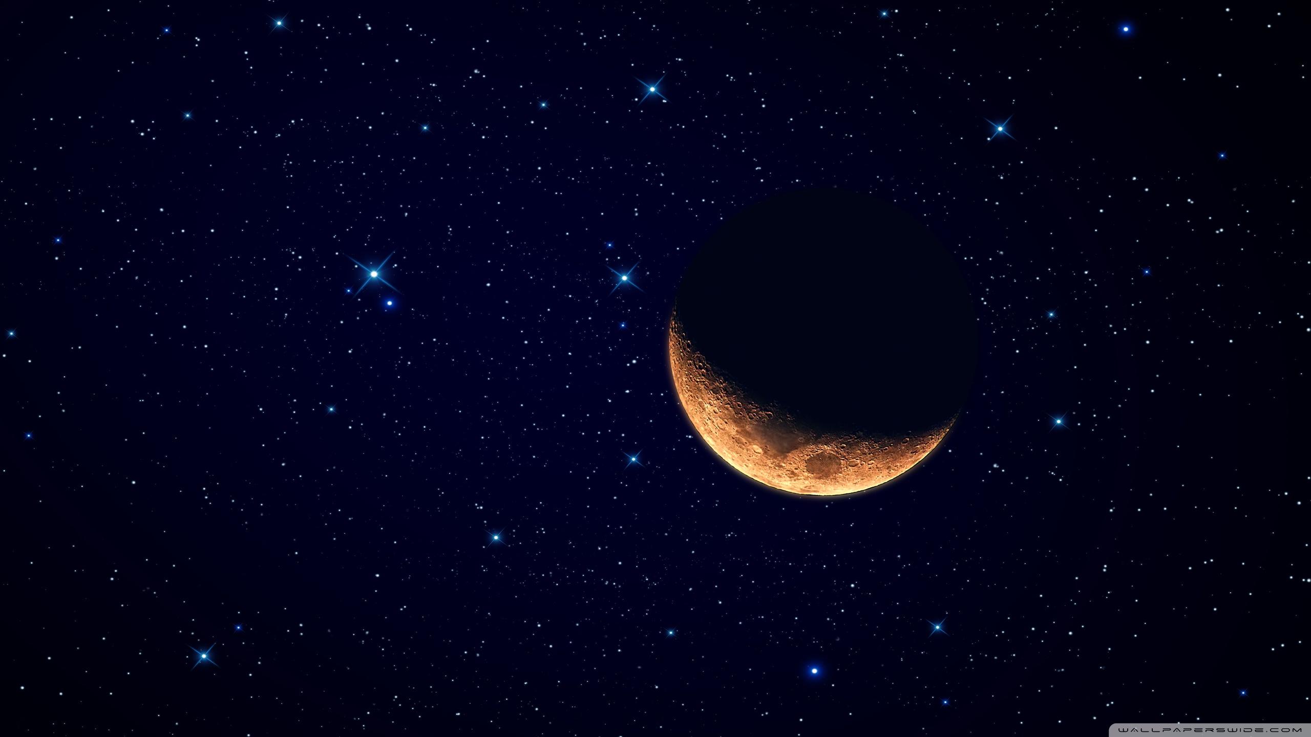 Moon Waning Crescent ❤ 4K HD Desktop Wallpaper for 4K Ultra HD TV