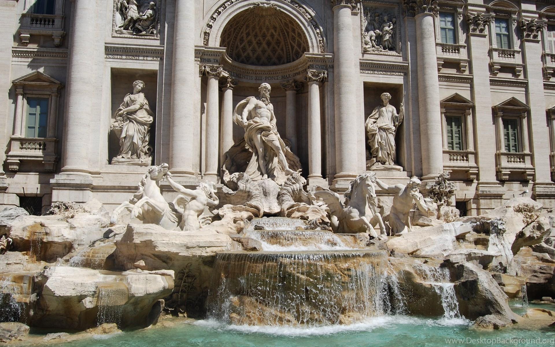Travel. Rome. Monument. Trevi Fountain HD Wallpaper. 4K Wallpaper