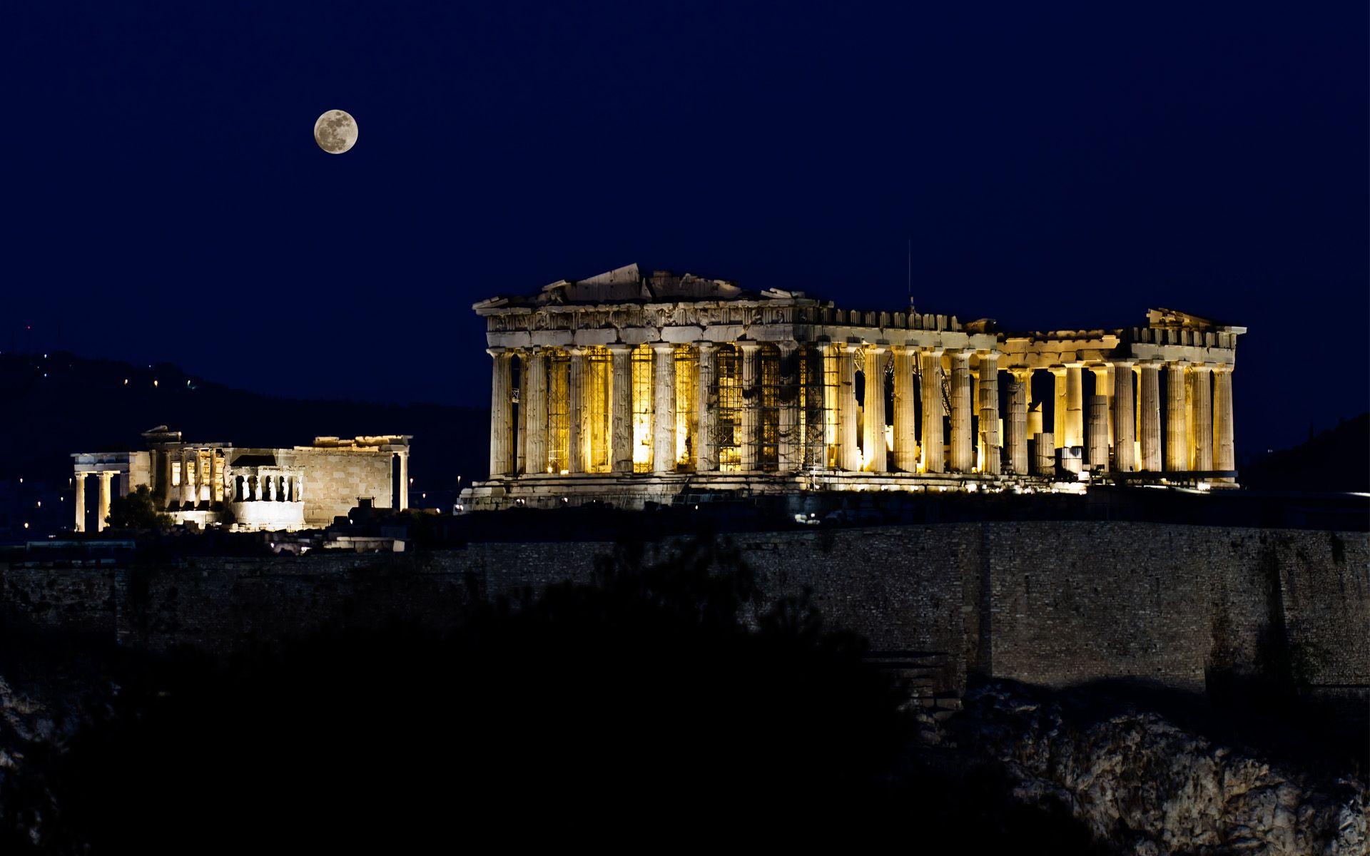 cool acropolis on nightD & Abstract. Athens