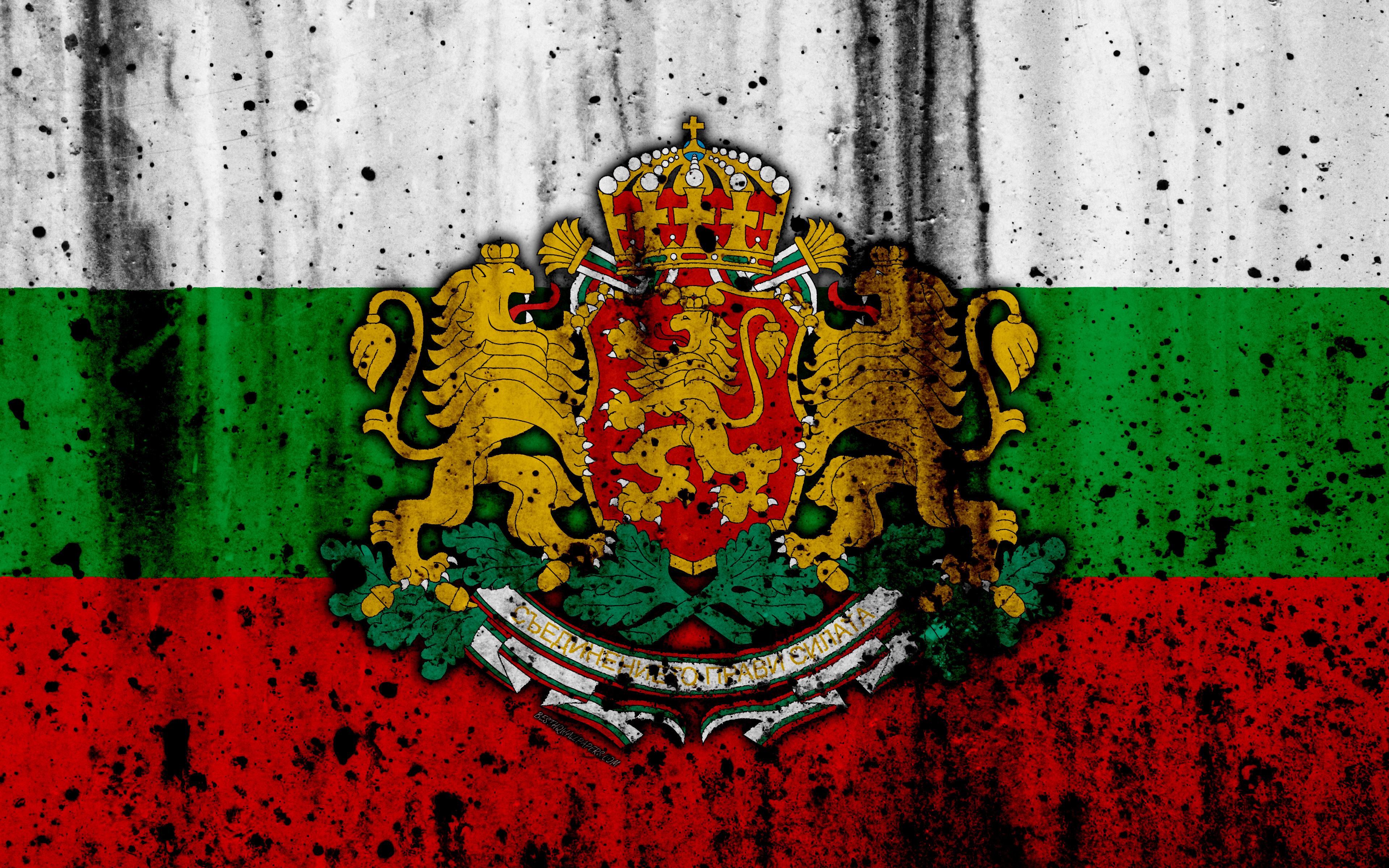 Download wallpaper Bulgarian flag, 4k, grunge, flag of Bulgaria