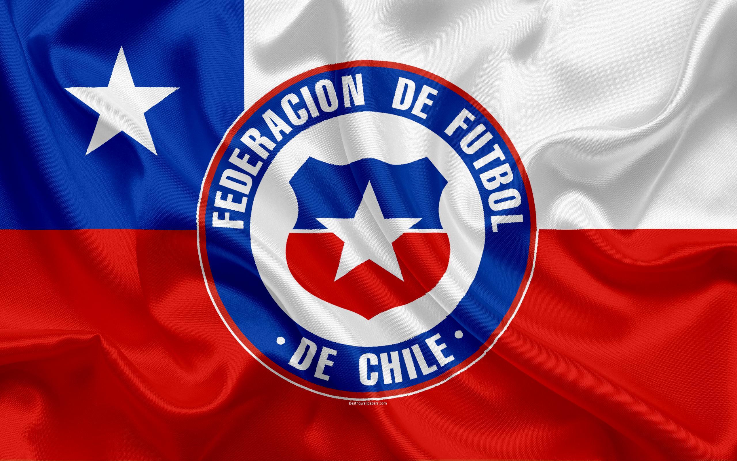 Download wallpaper Chile national football team, logo, emblem, flag