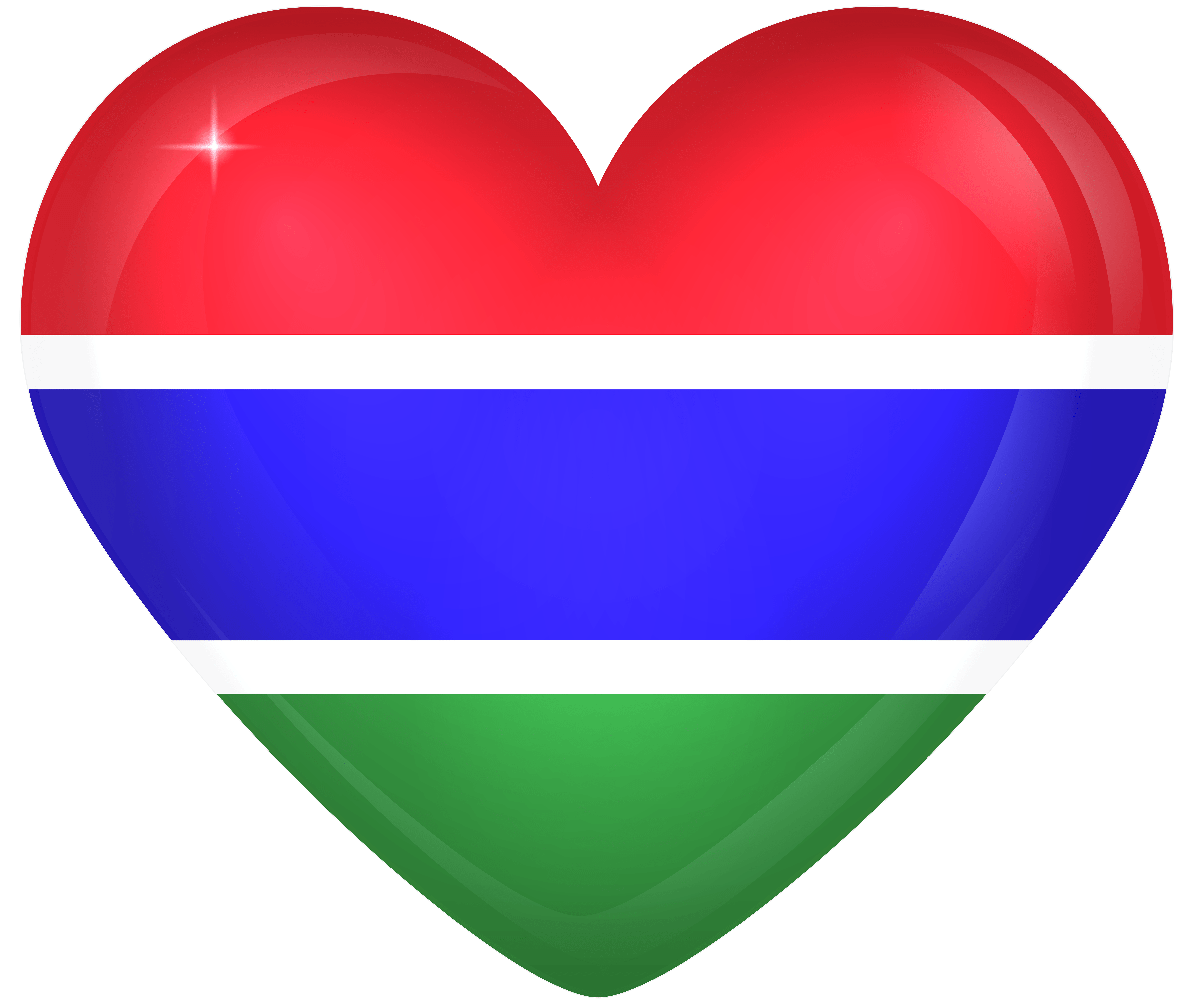 Gambia Large Heart Flag Quality