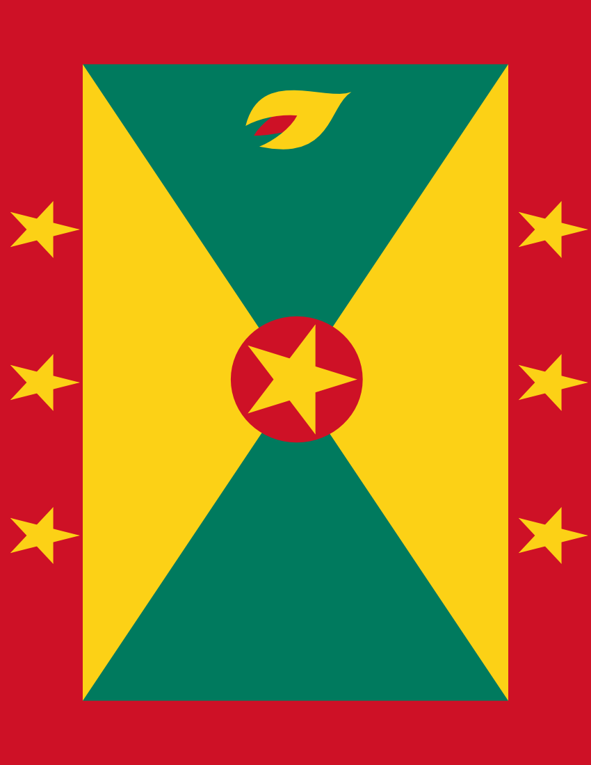 Grenada Flag Full Page - Flags Countries G Grenada