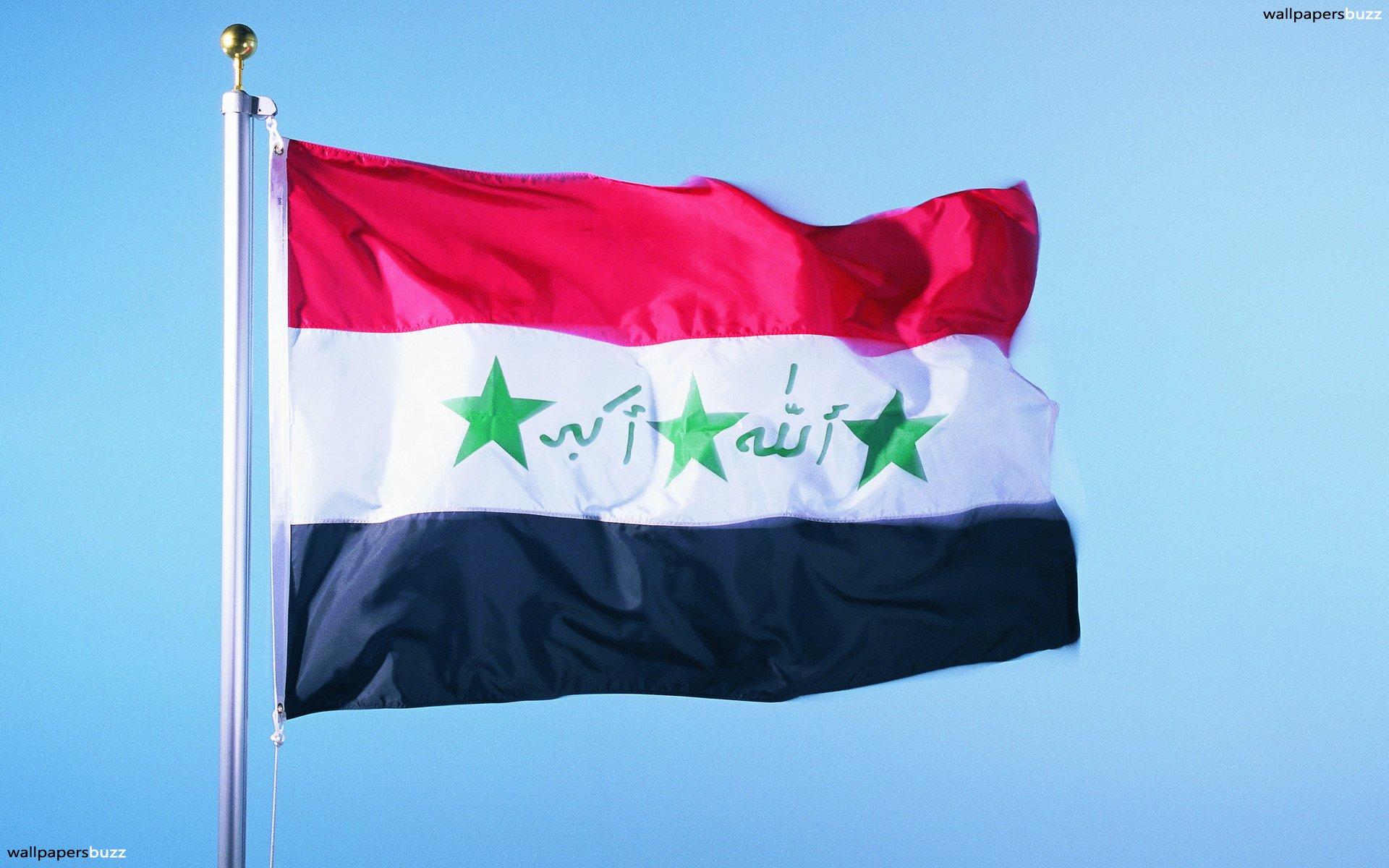 The traditional flag of Iraq HD Wallpaper
