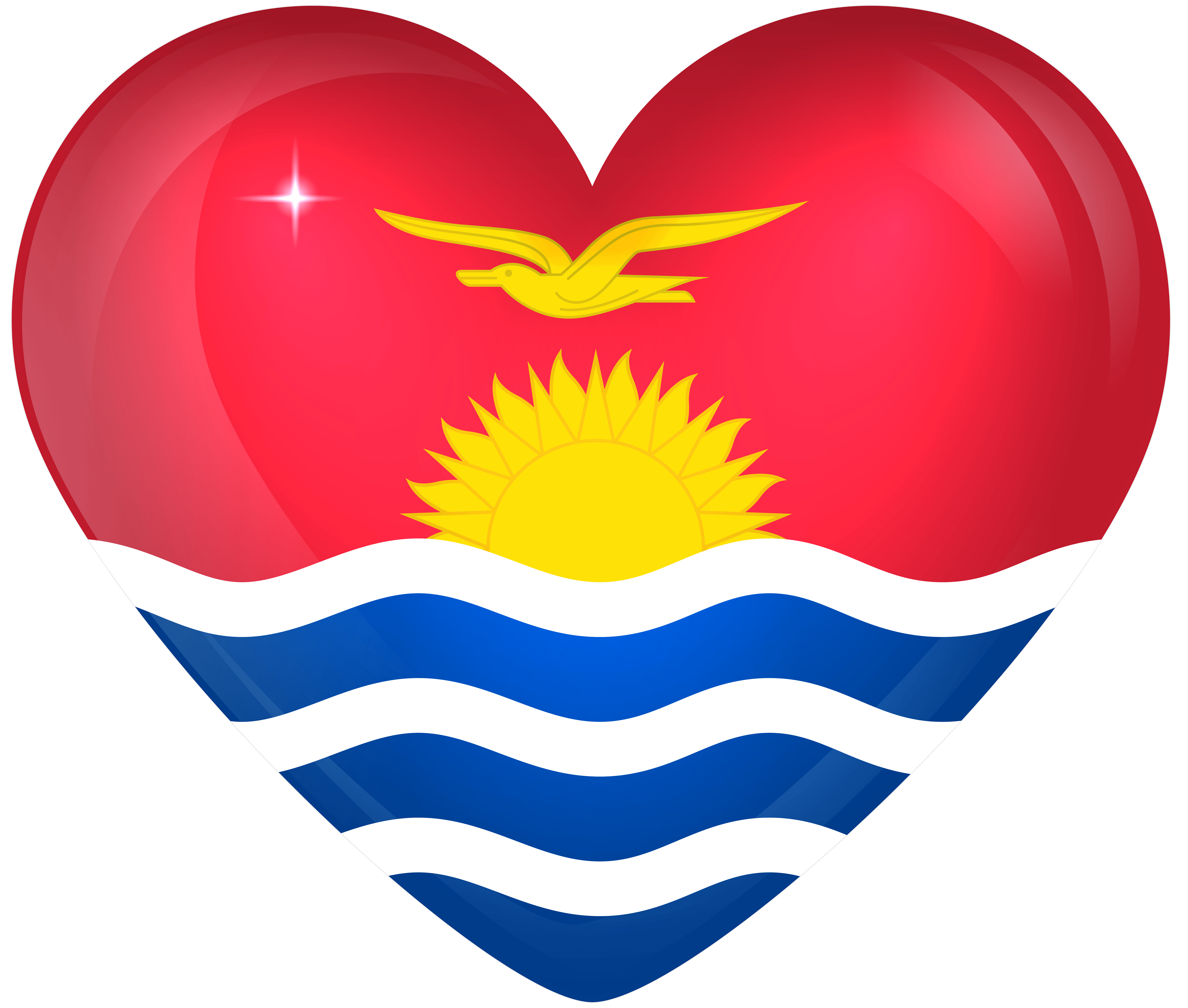 Kiribati Large Heart Flag Quality