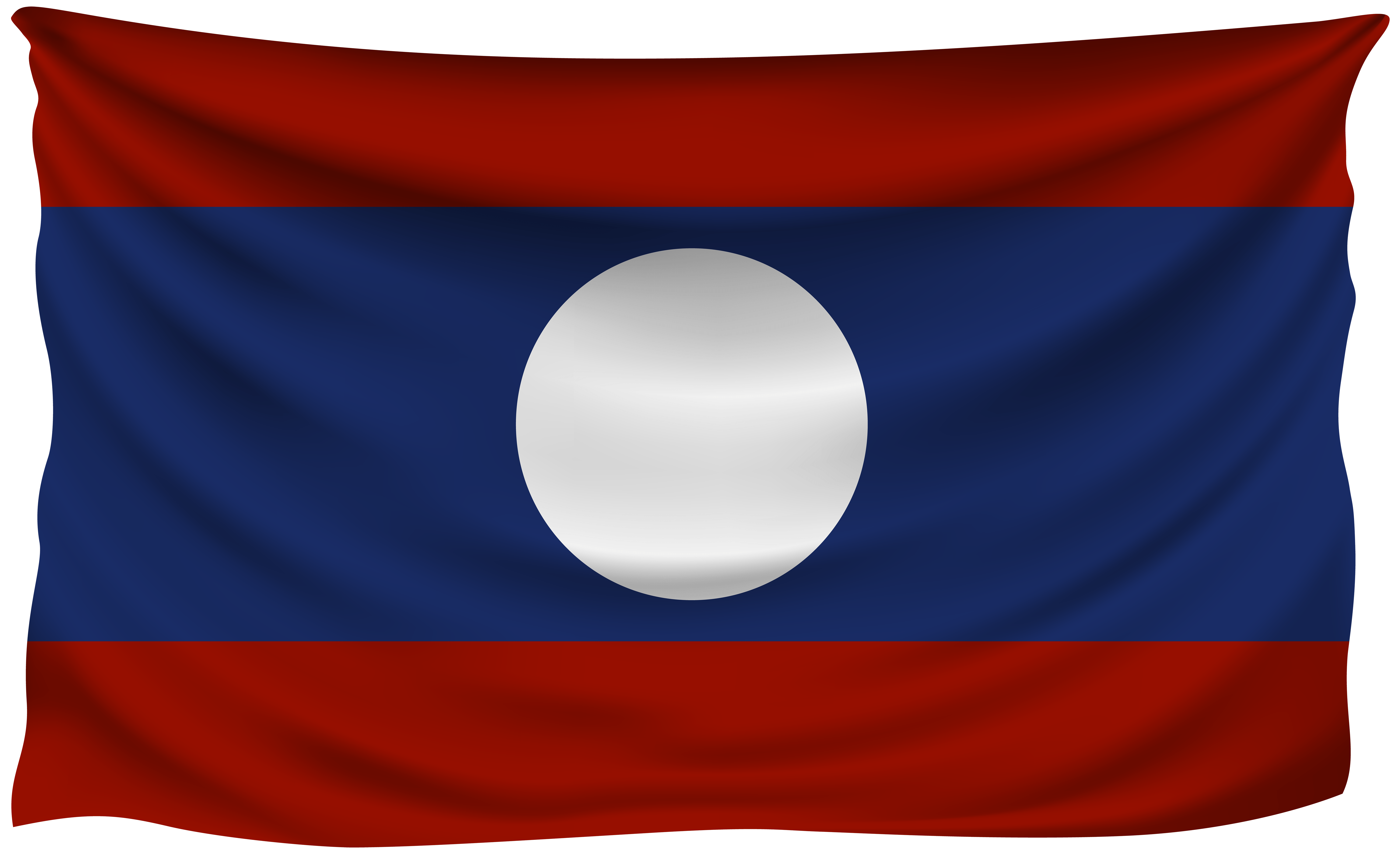 Laos Wrinkled Flag Quality Image