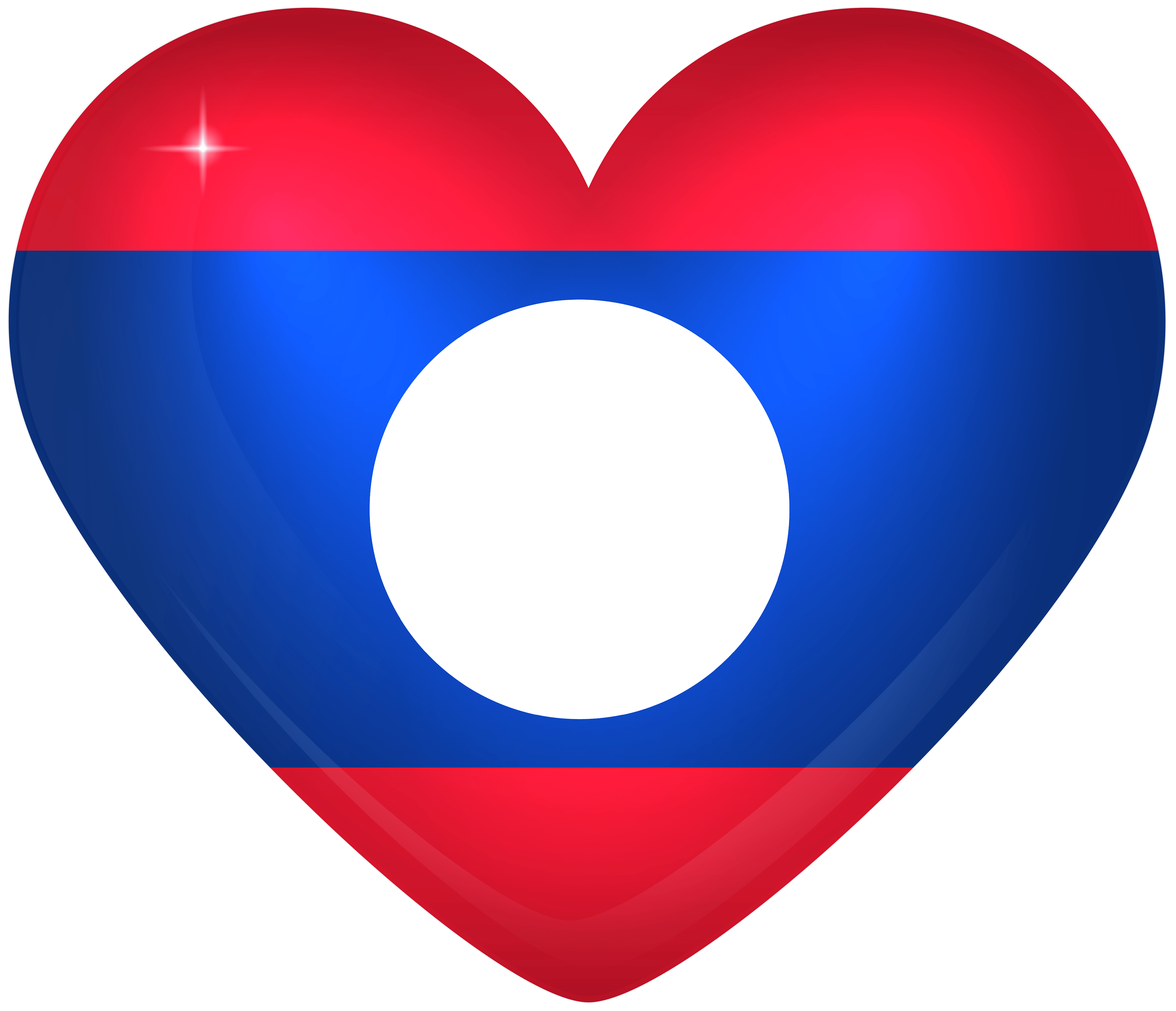 Laos Large Heart Flag Quality Image