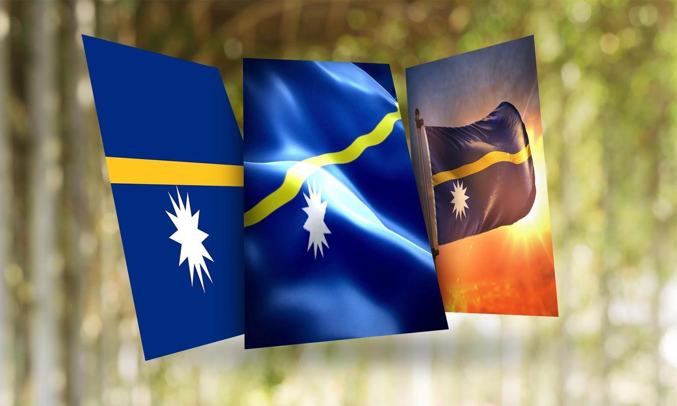 Nauru Flag Wallpaper for Android