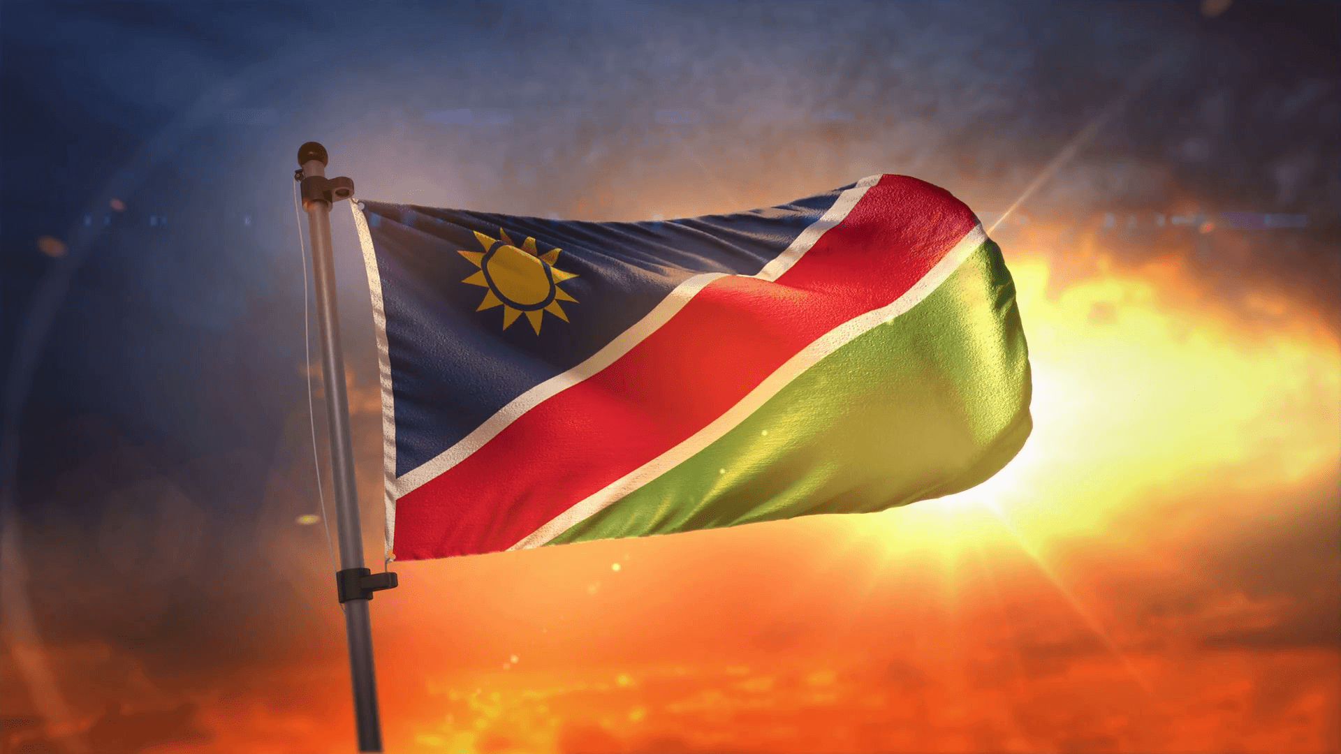 Namibia And Flag