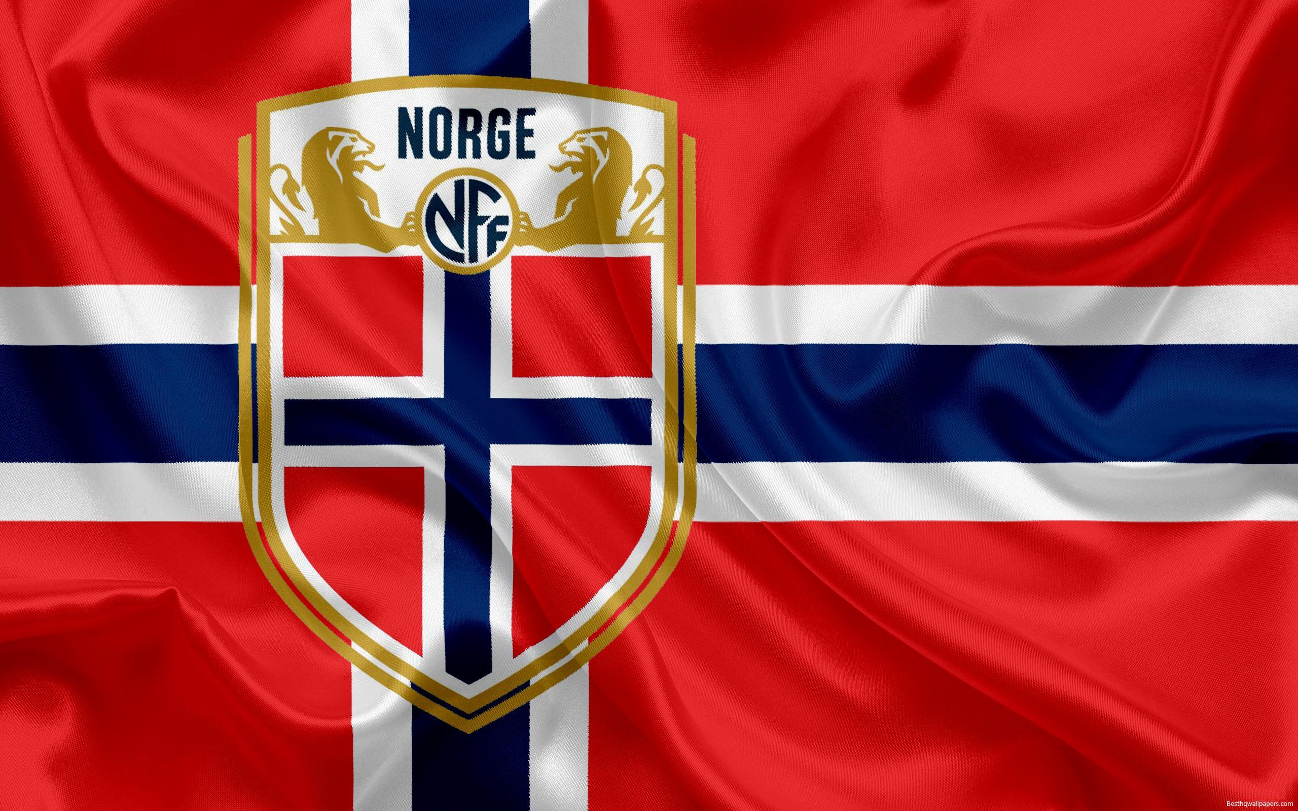 Download wallpaper Norway national football team, emblem, logo