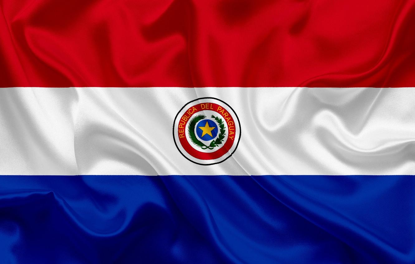 Wallpaper background, flag, coat of arms, fon, flag, Paraguay