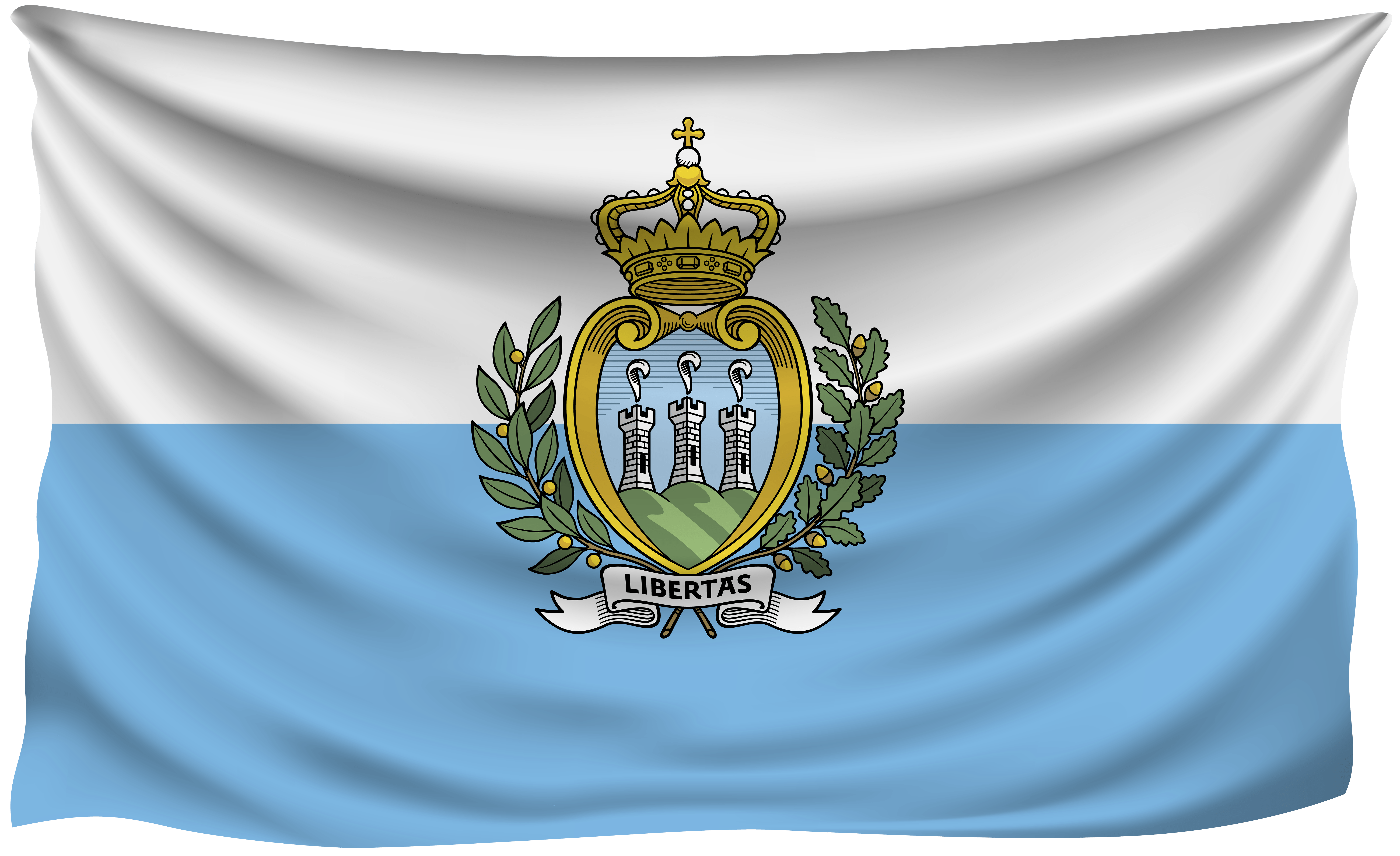 San Marino Wrinkled Flag Quality