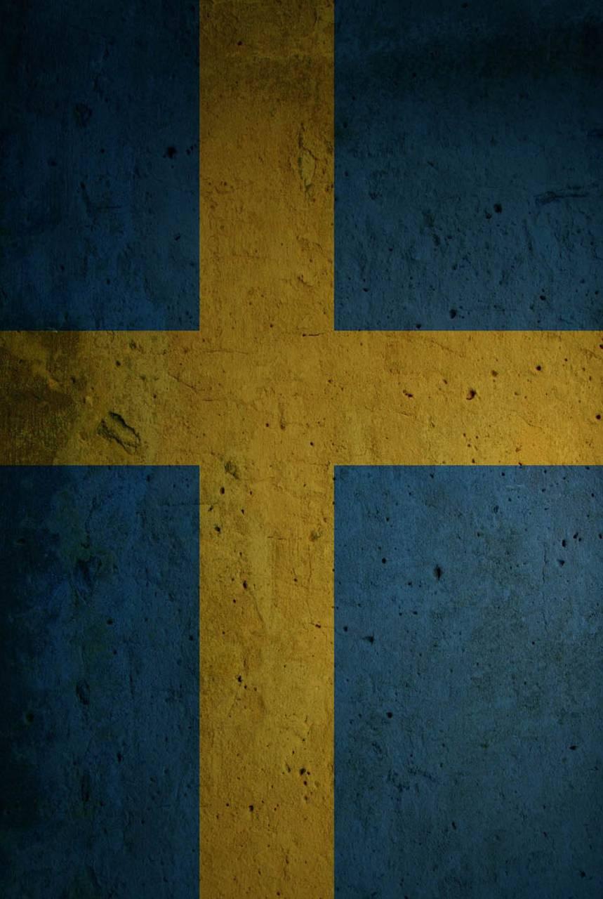 Swedish Flag Grunge Wallpaper