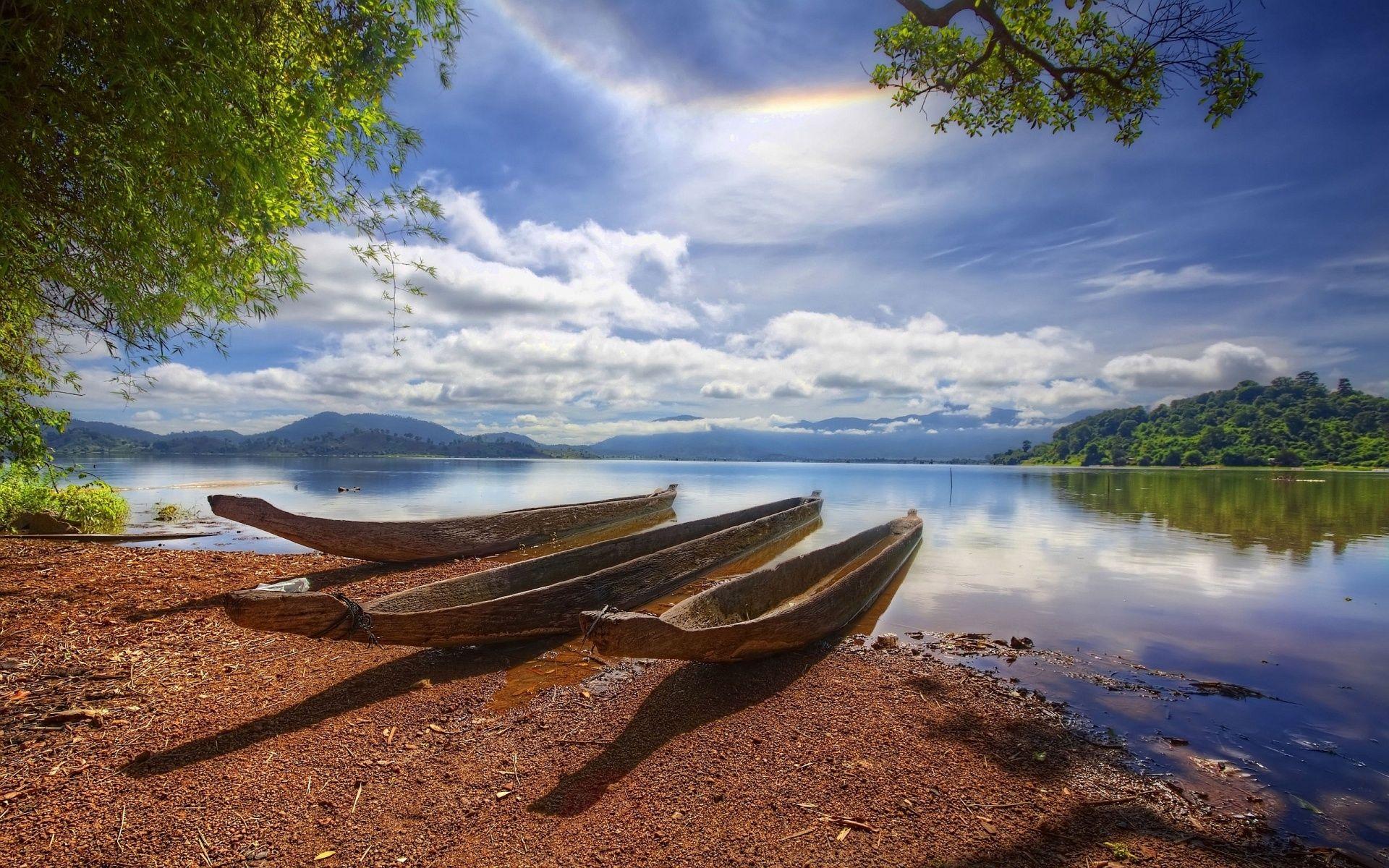 Boats Riverbank 1920×1200. Boat HD Wallpaper. Beautiful nature