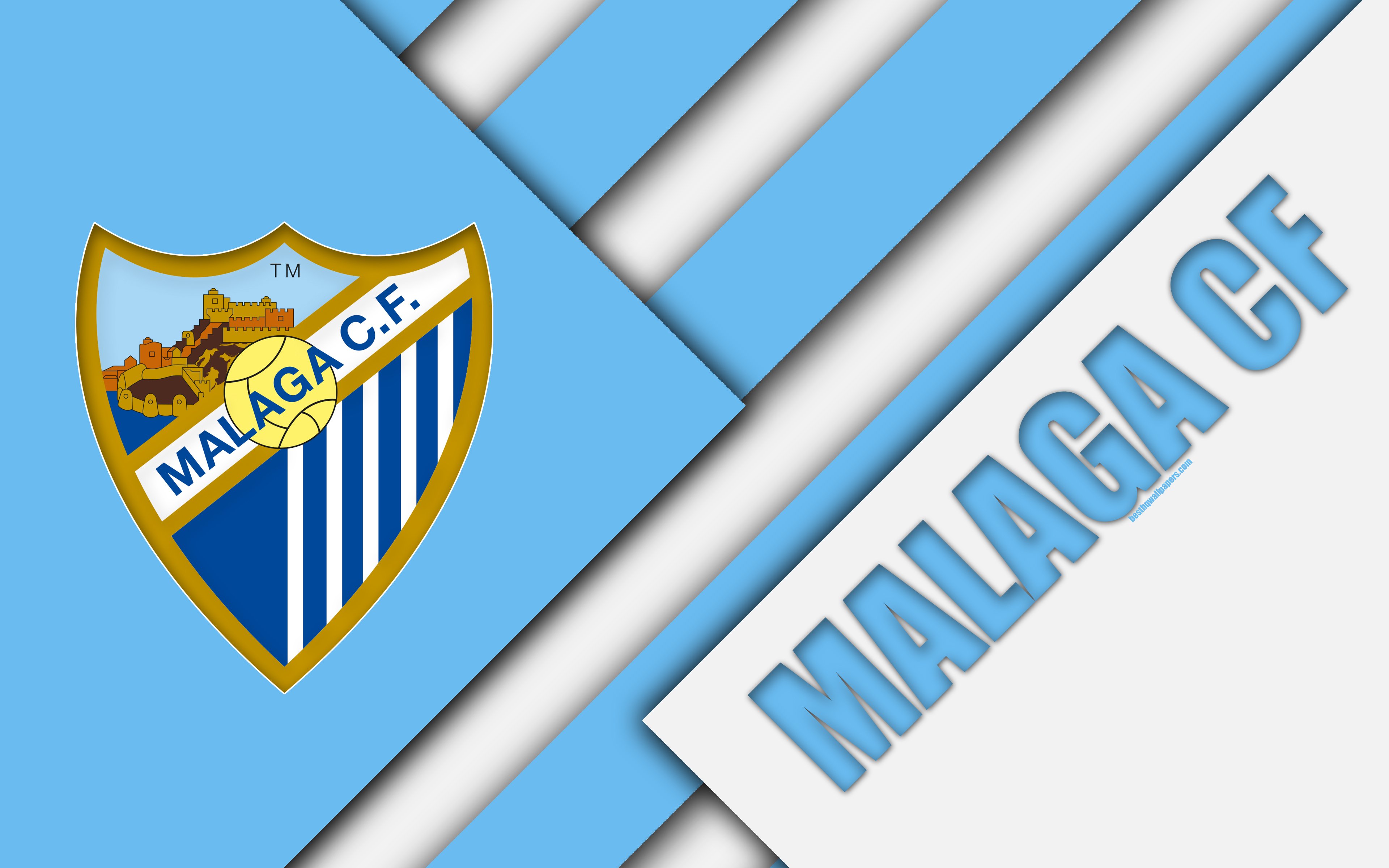 Download wallpaper Malaga CF, 4K, Spanish football club, Malaga
