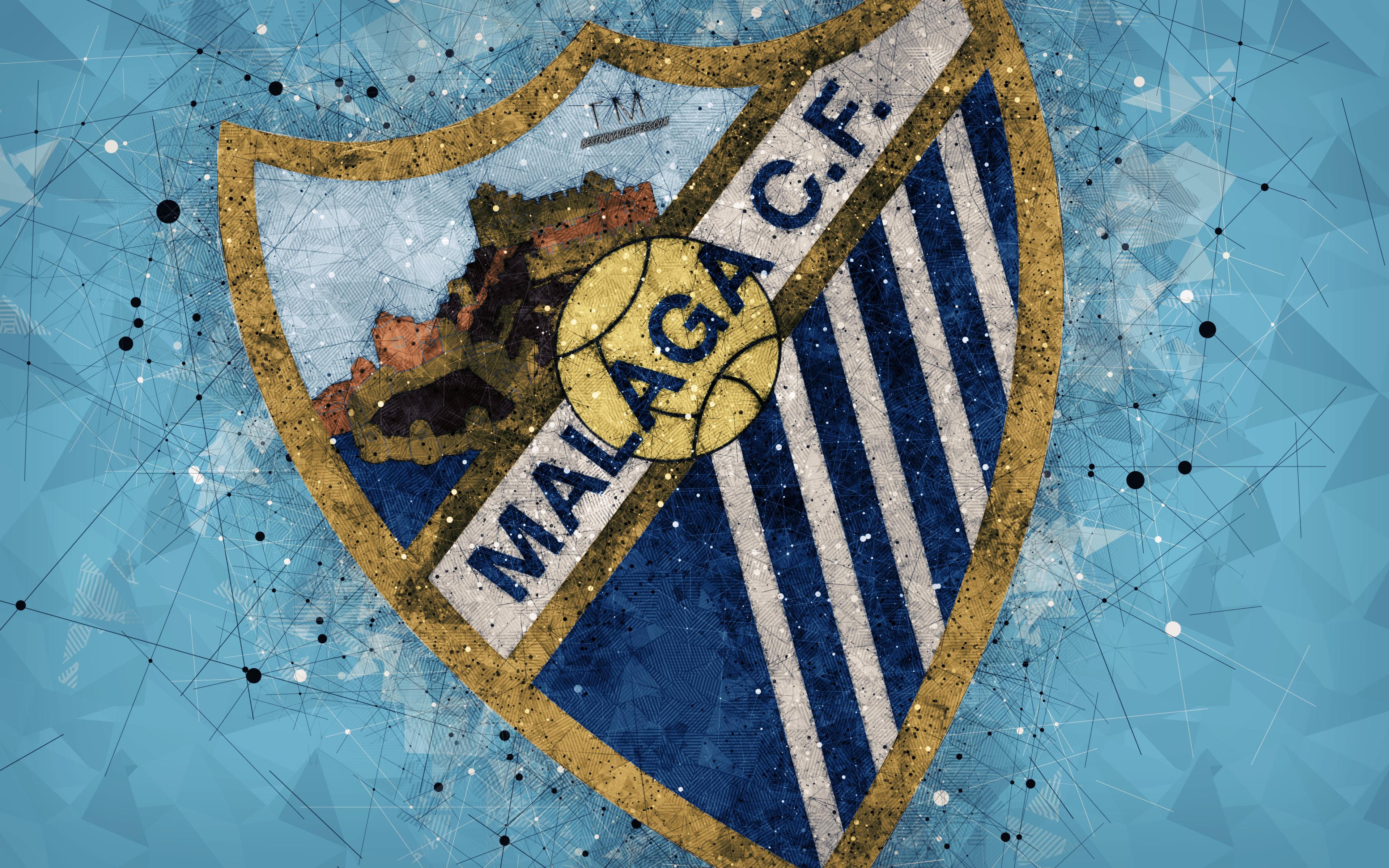 Download wallpaper Malaga CF, 4k, creative logo, Spanish football
