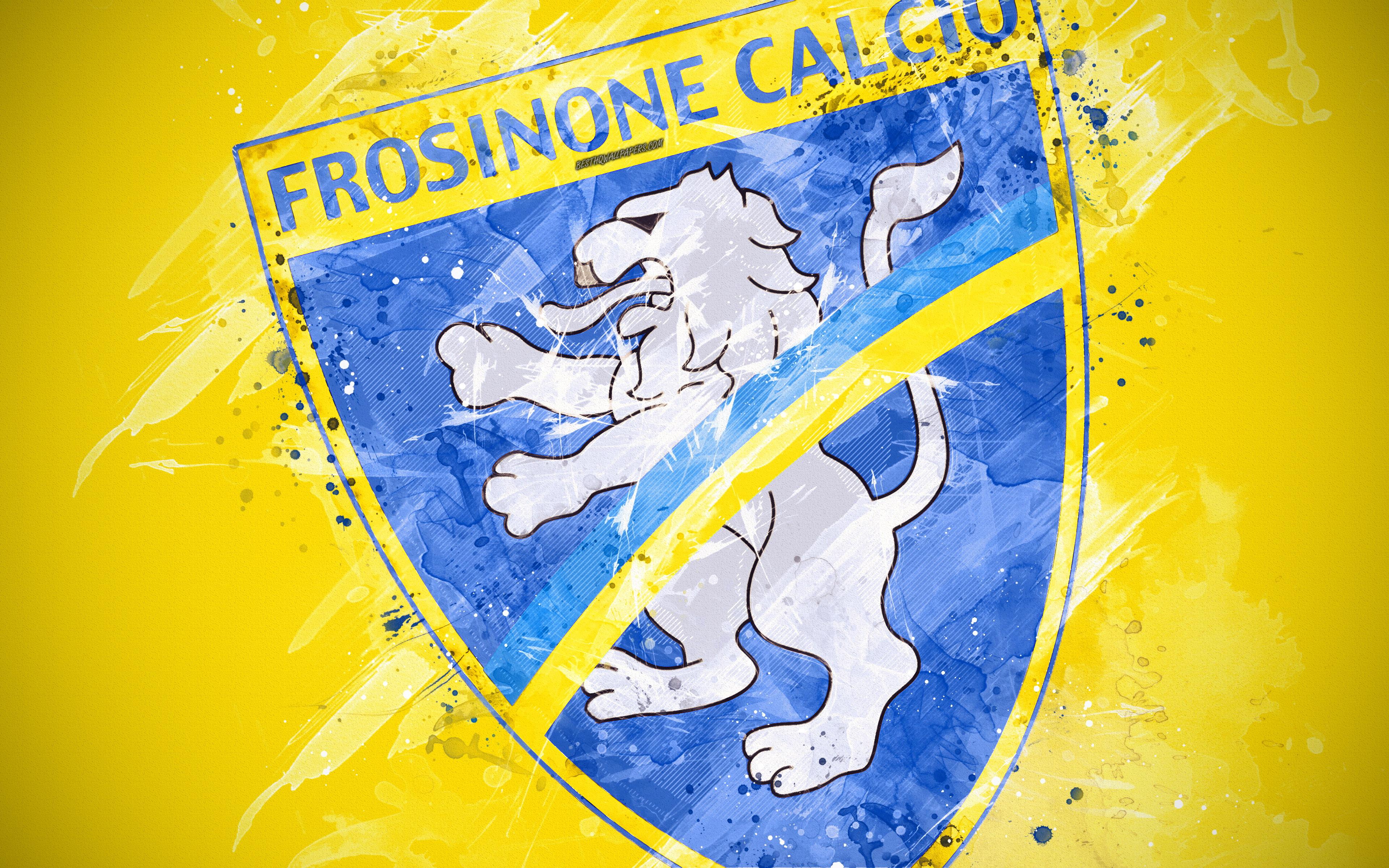 Download wallpaper Frosinone Calcio, 4k, paint art, creative