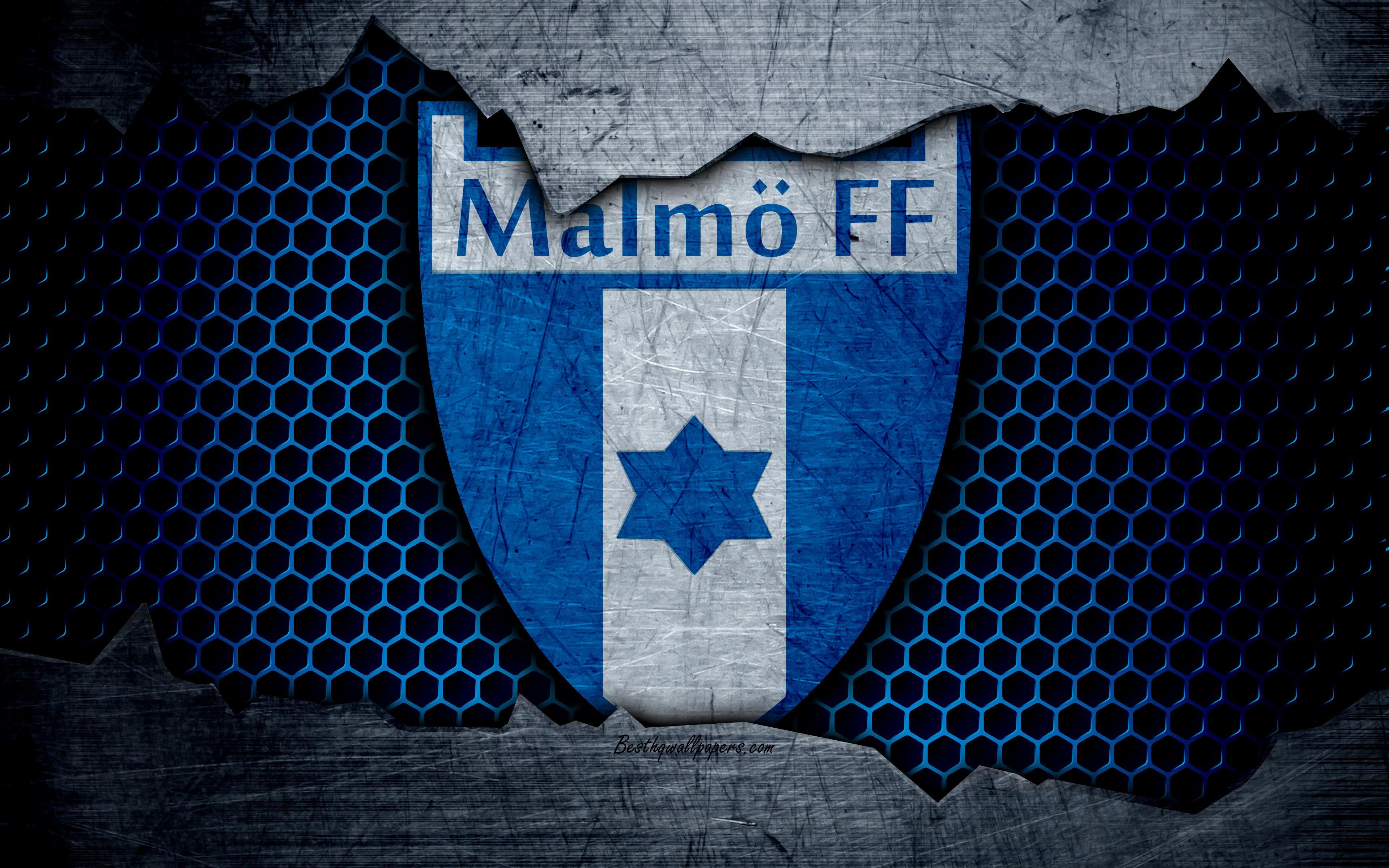 Download wallpaper Malmo, 4k, logo, Allsvenskan, soccer, football