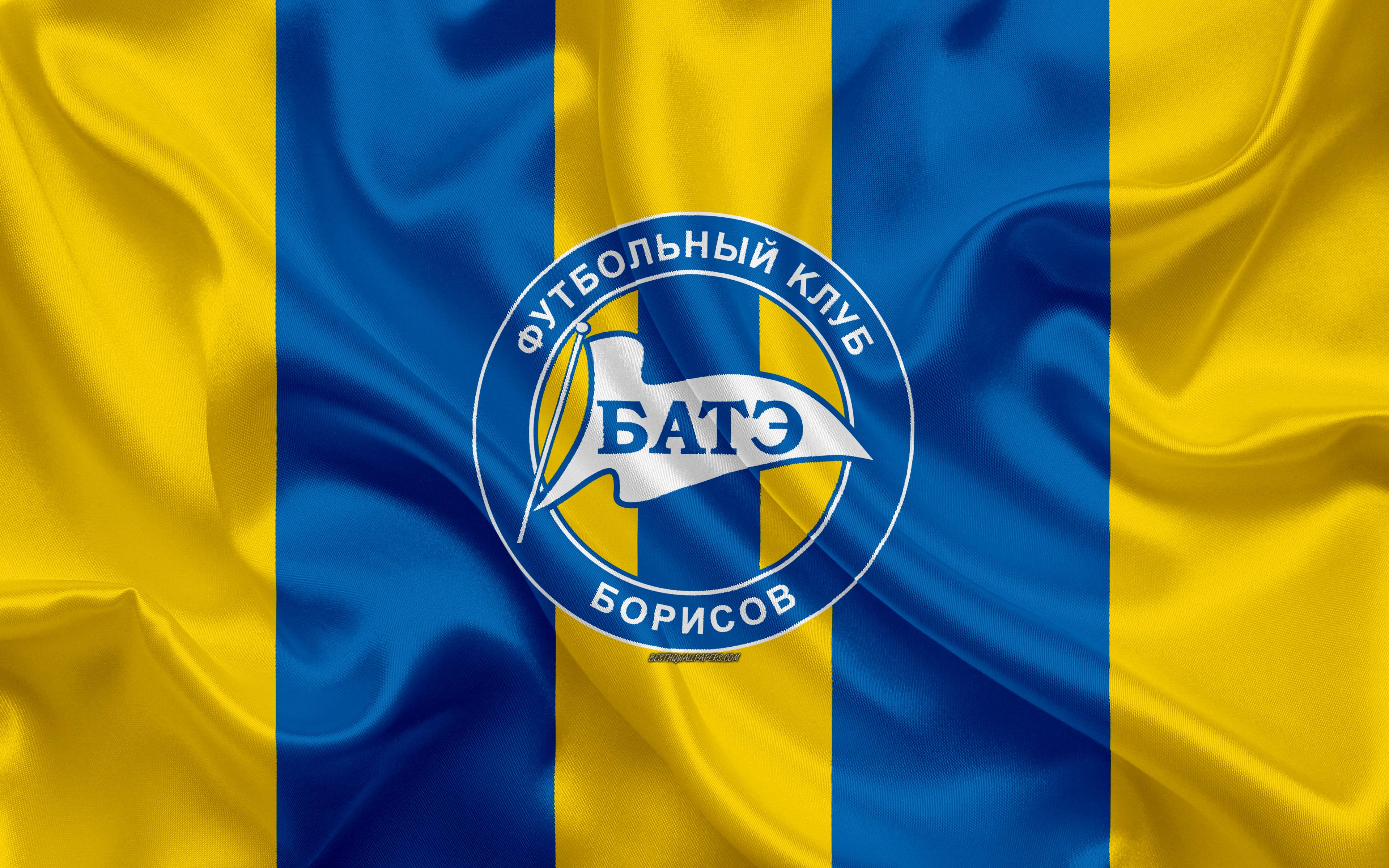 Download wallpaper FC BATE Borisov, 4k, silk texture, logo