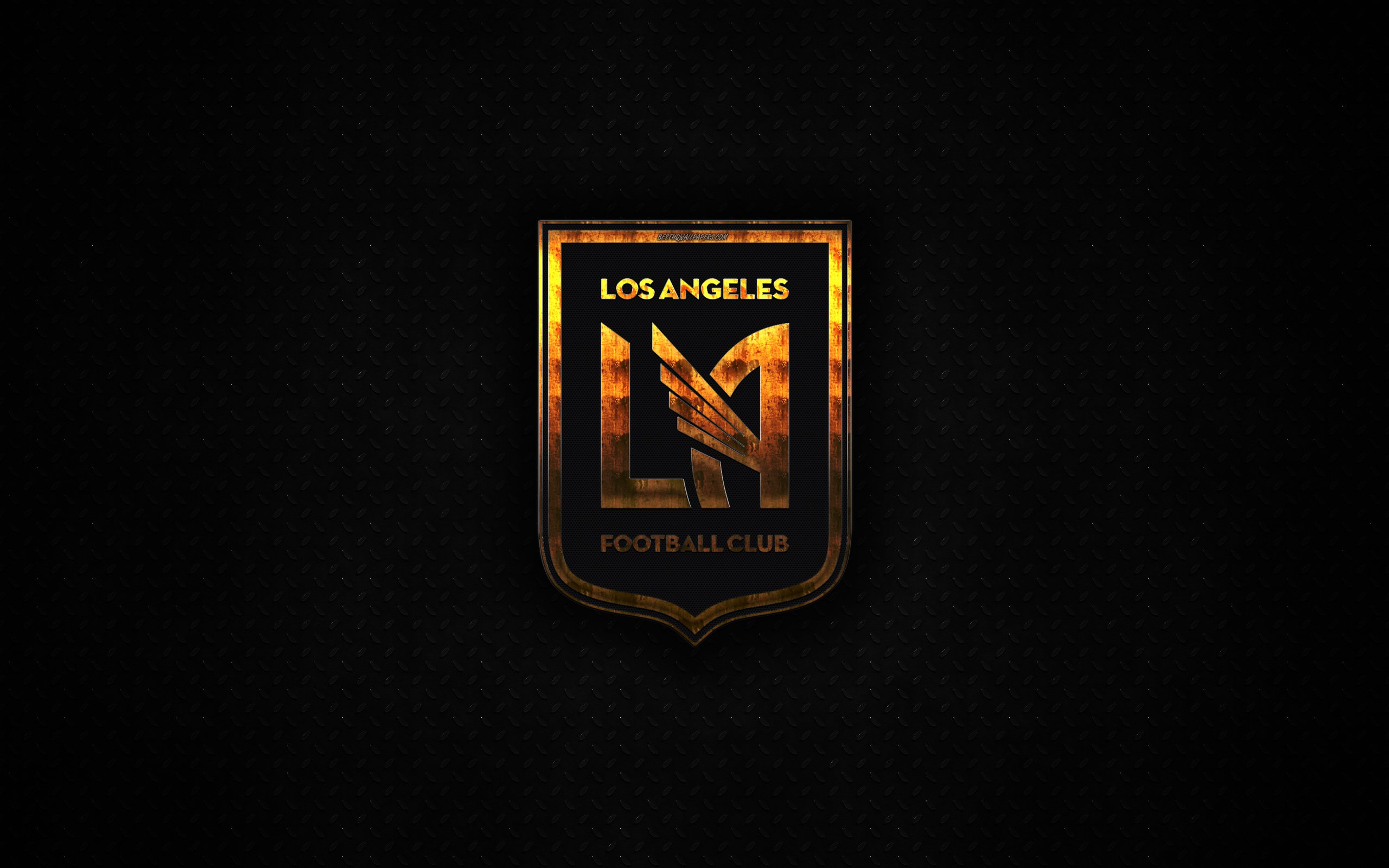 Download wallpaper Los Angeles FC, LA FC, 4k, metal logo, creative