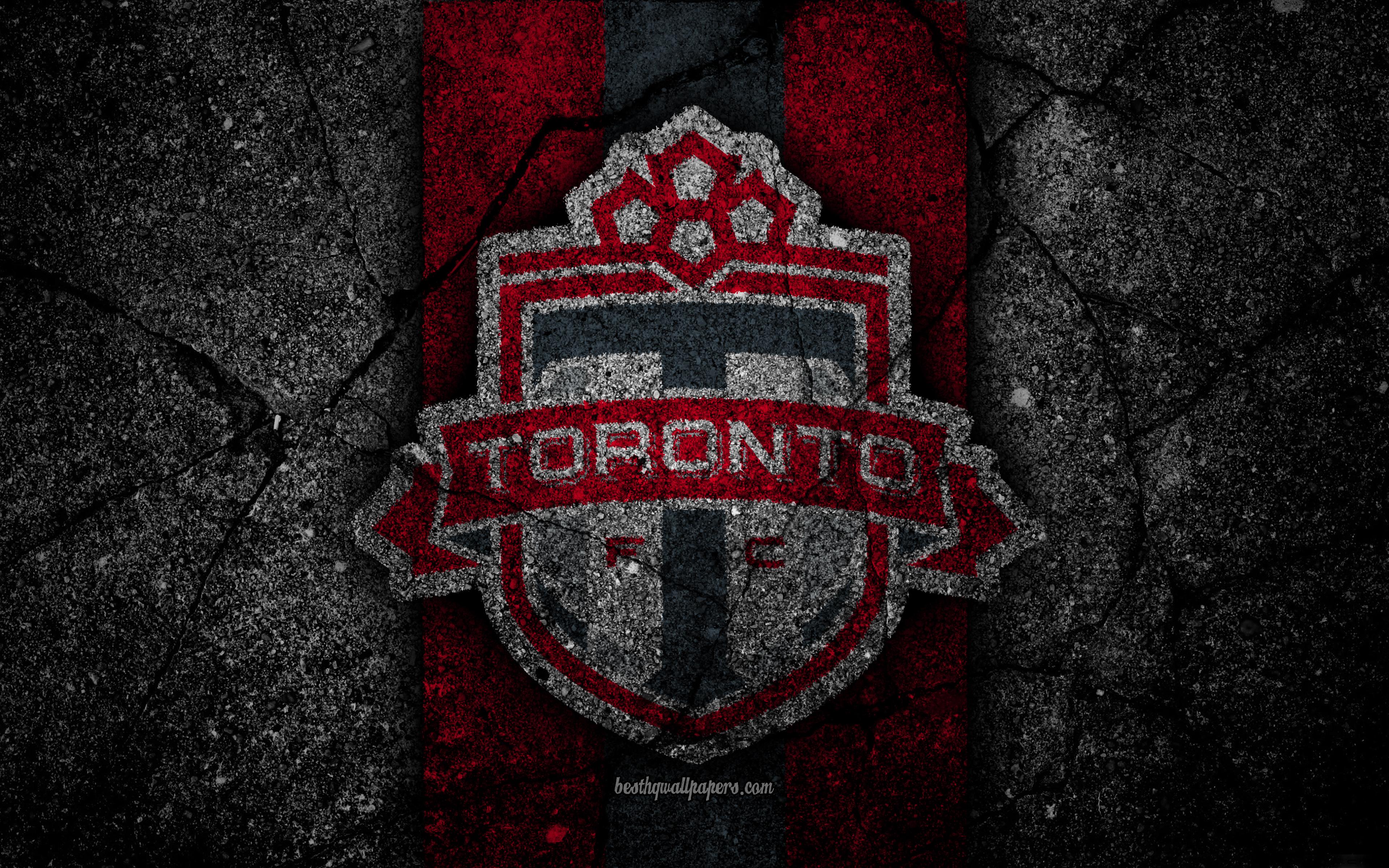 Download wallpaper 4k, Toronto FC, MLS, asphalt texture, Eastern