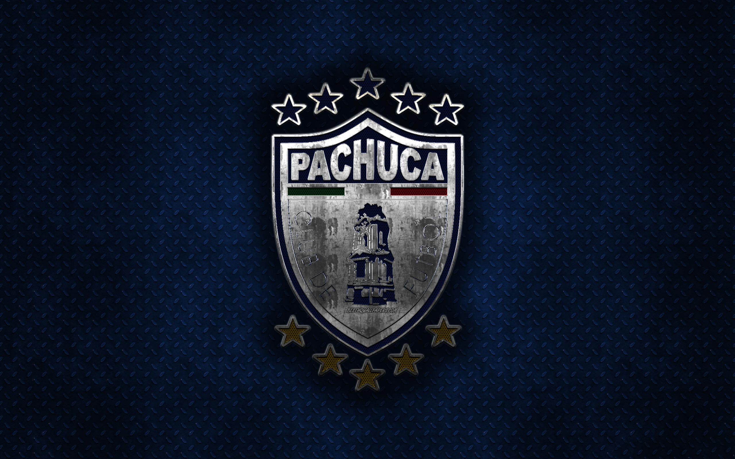 Download wallpaper CF Pachuca, Mexican football club, blue metal