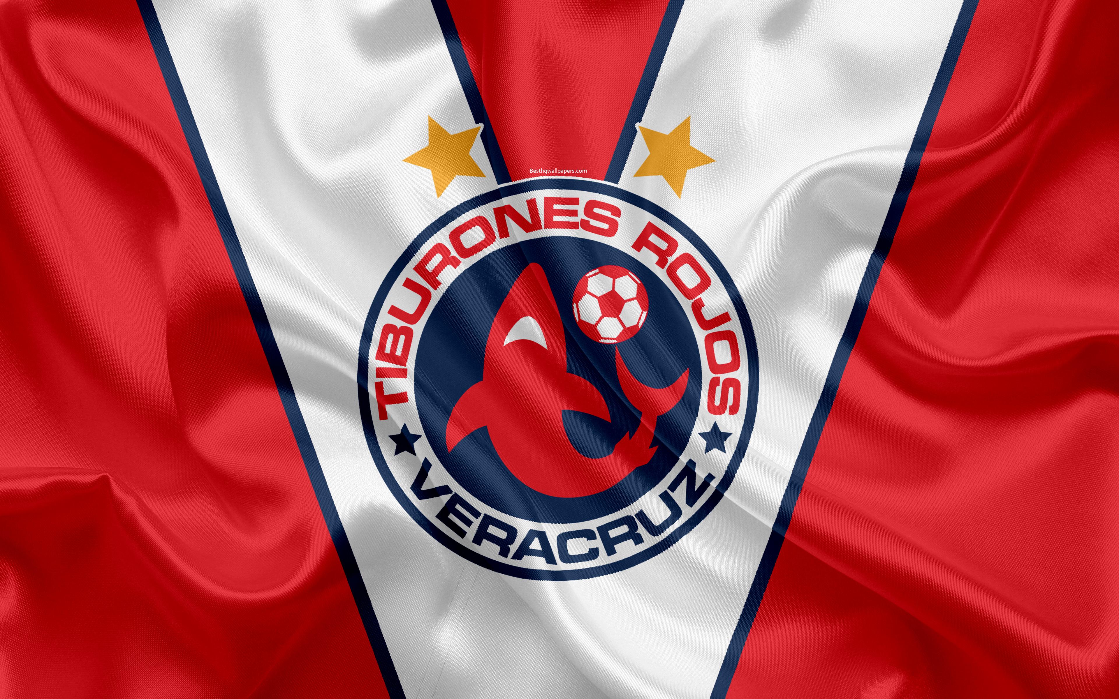 Download wallpaper Veracruz FC, Tiburones Rojos de Veracruz, 4k