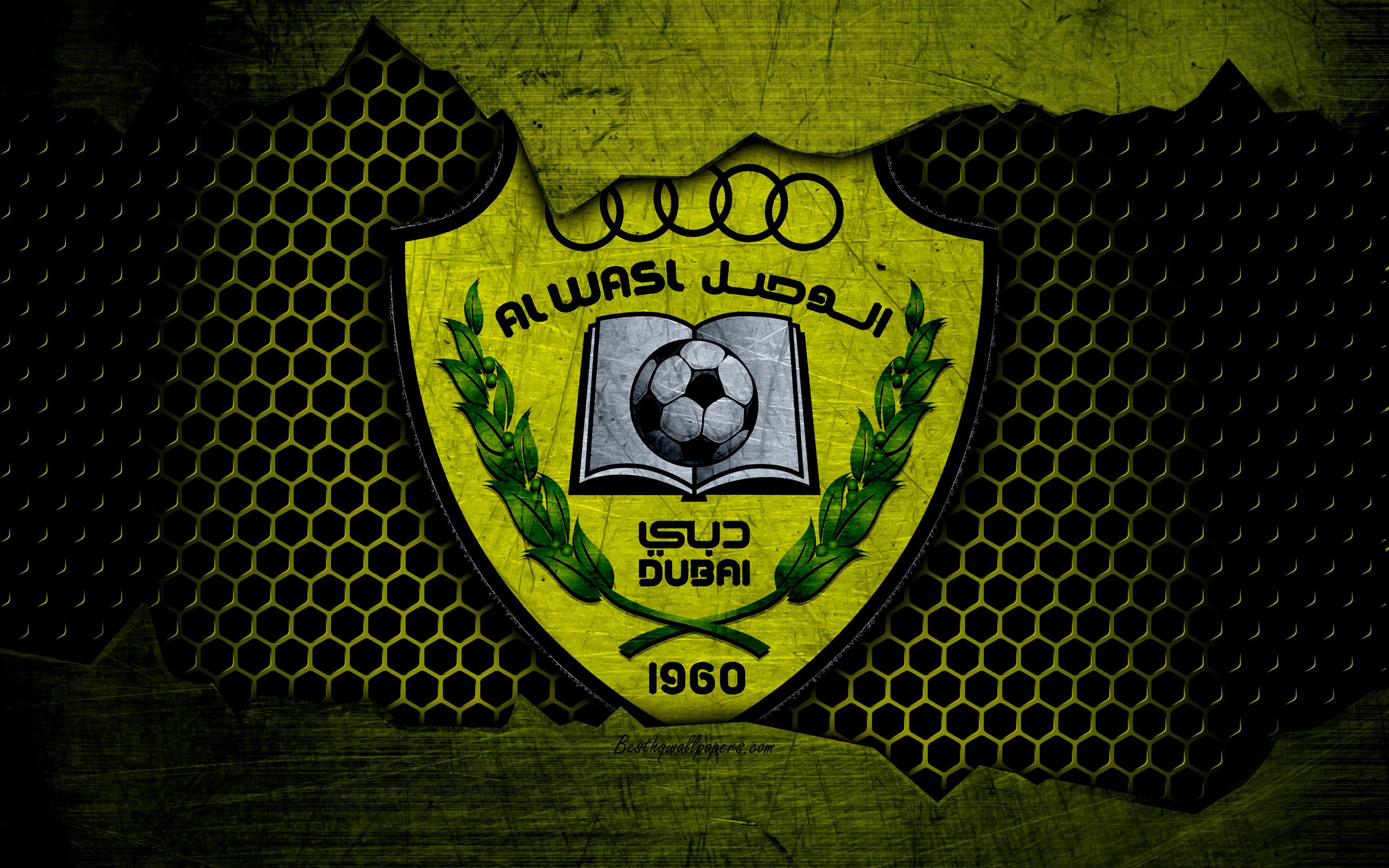 Download Wallpaper Al Wasl, 4k, Logo, UAE League, Soccer, Football
