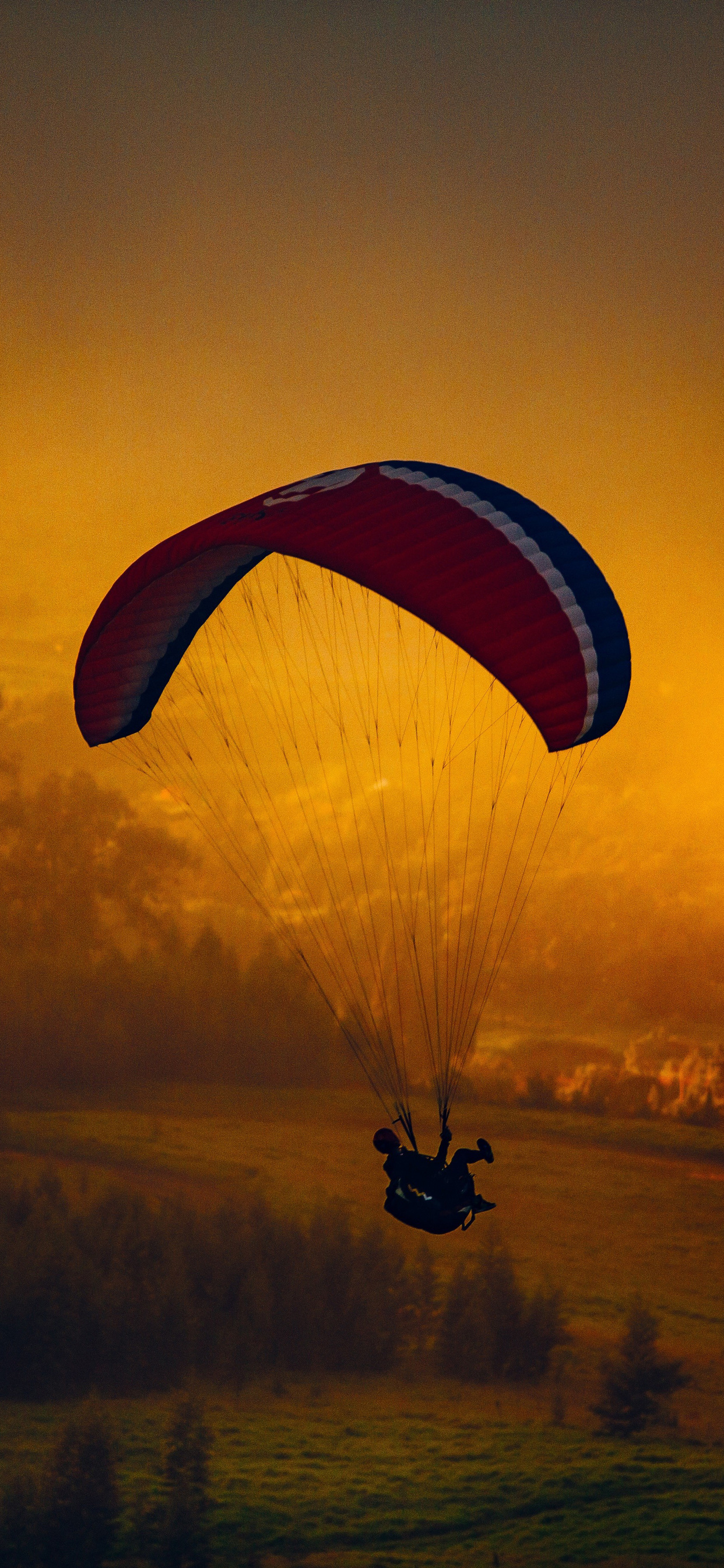 Parachuting Landscape Nature iPhone XS MAX HD 4k