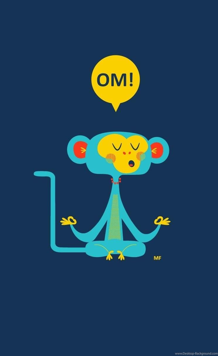 Om Cute Monkey iPhone 4s Wallpaper Download Desktop Background