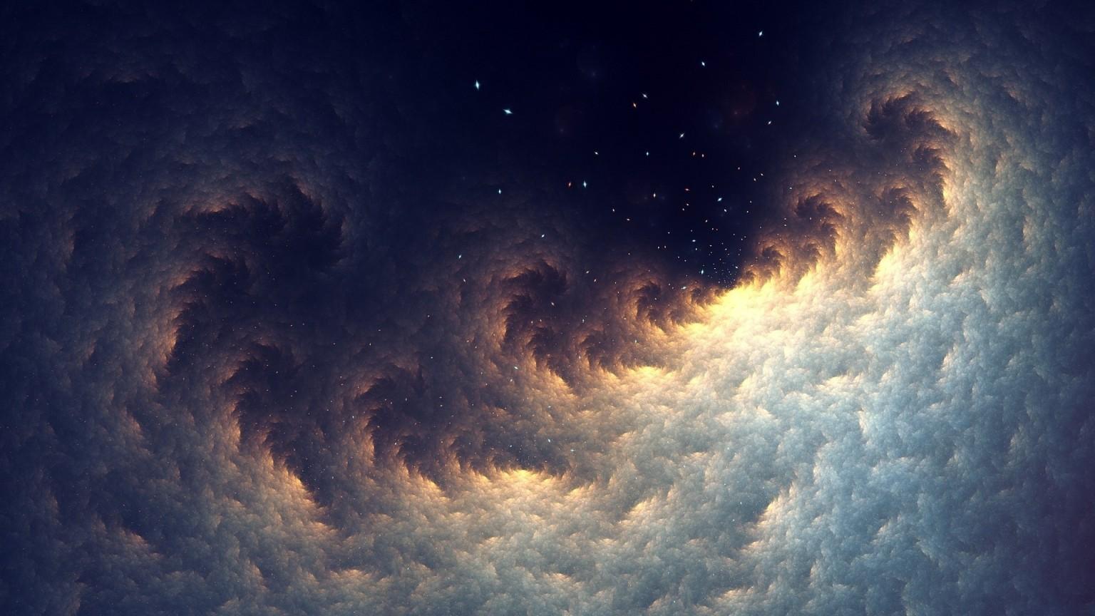 Download 1536x864 Space, Stars, Nebula Wallpaper