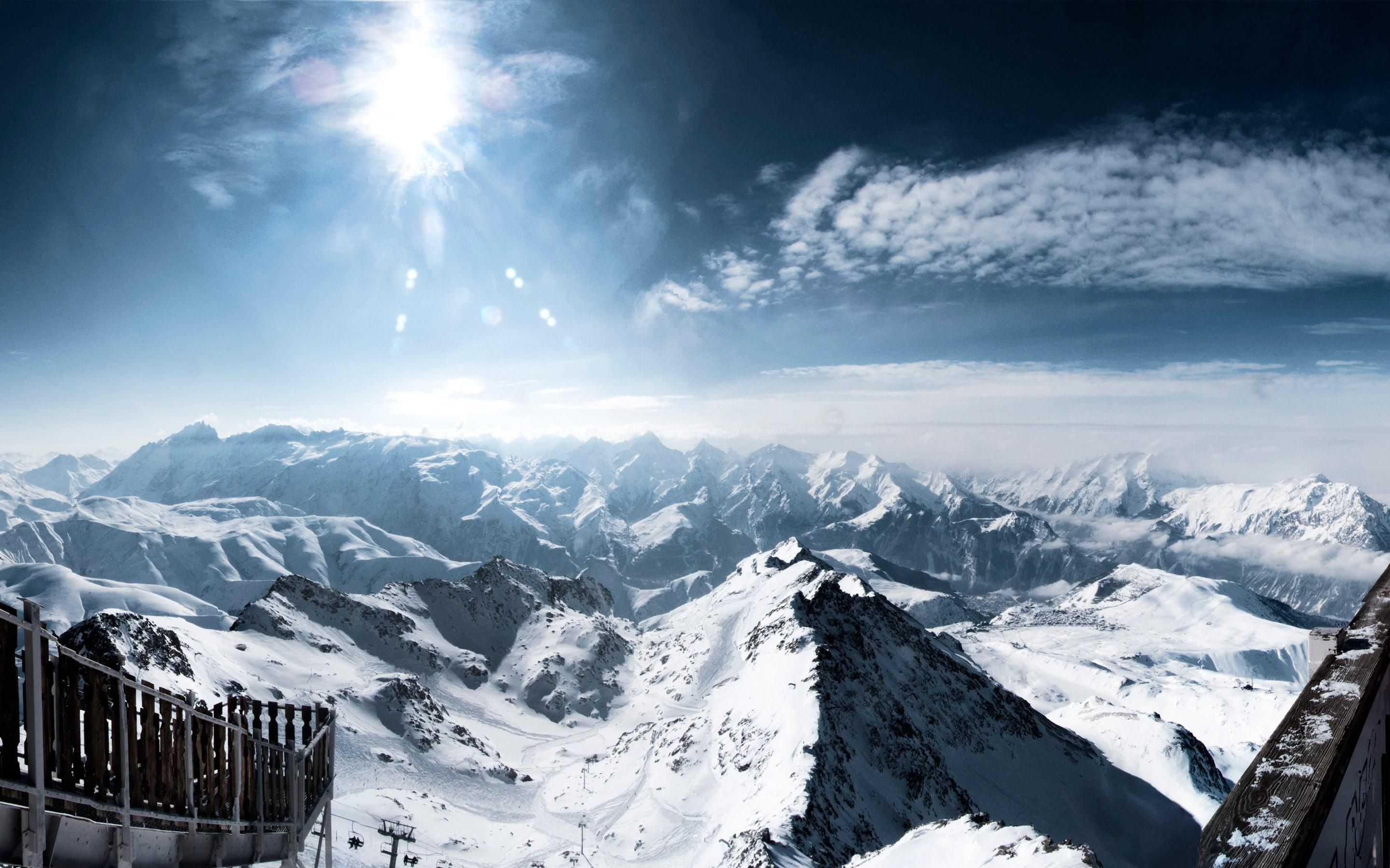 Snowy Alps Wallpaper [2880x1800]