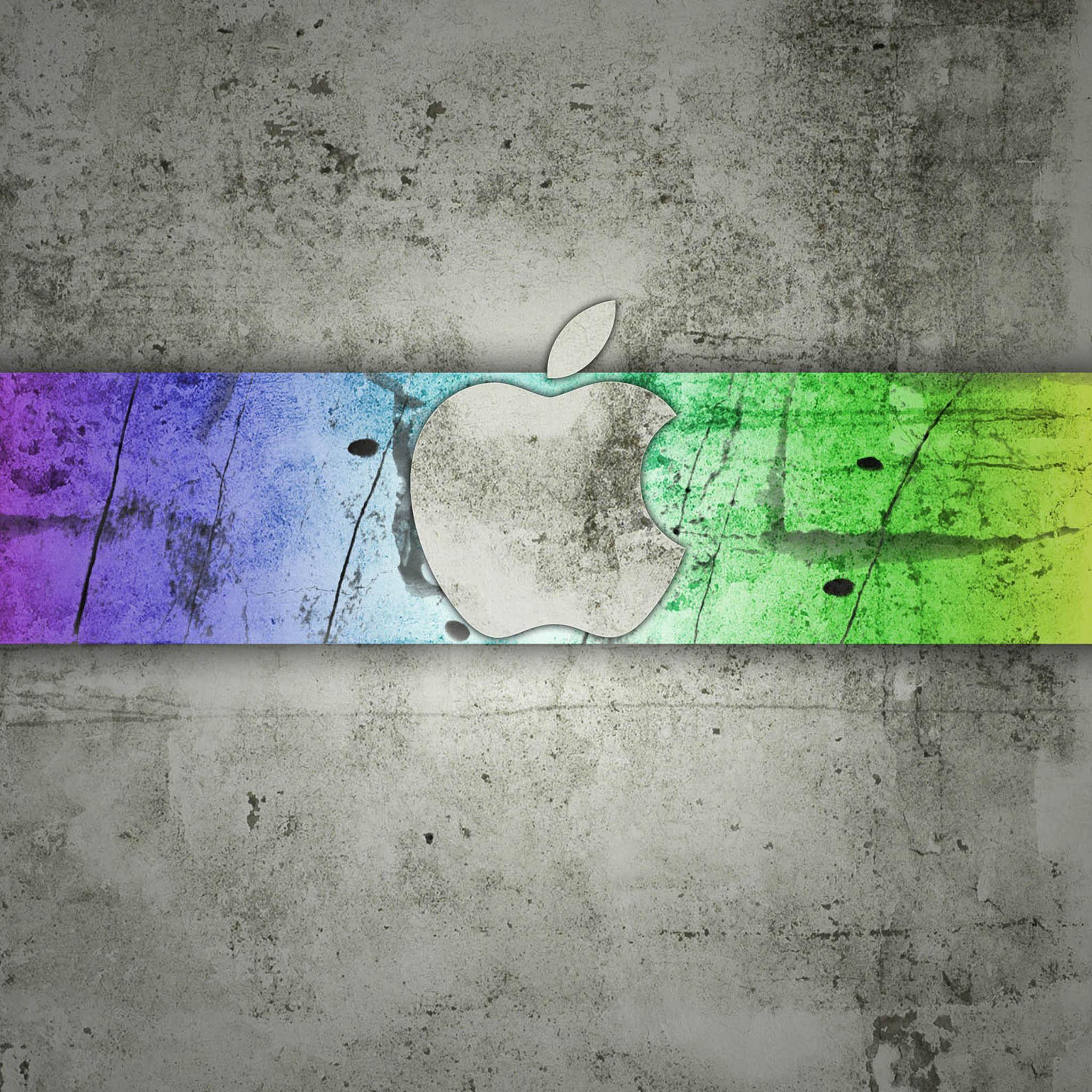 Concrete Apple Logo 2048×2048 iPad Wallpaper And Background