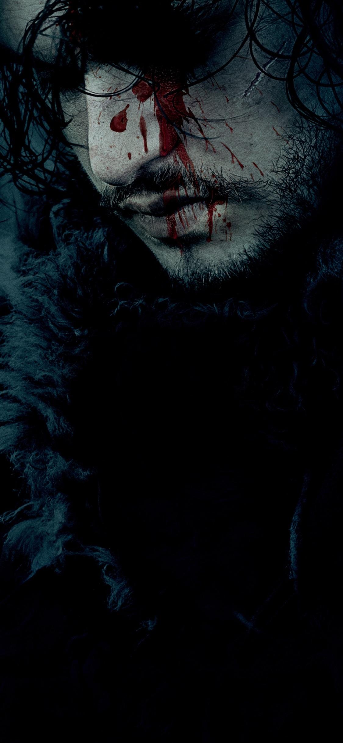 Game Of Thrones, Face, Blood 1125x2436 IPhone XS X Wallpaper