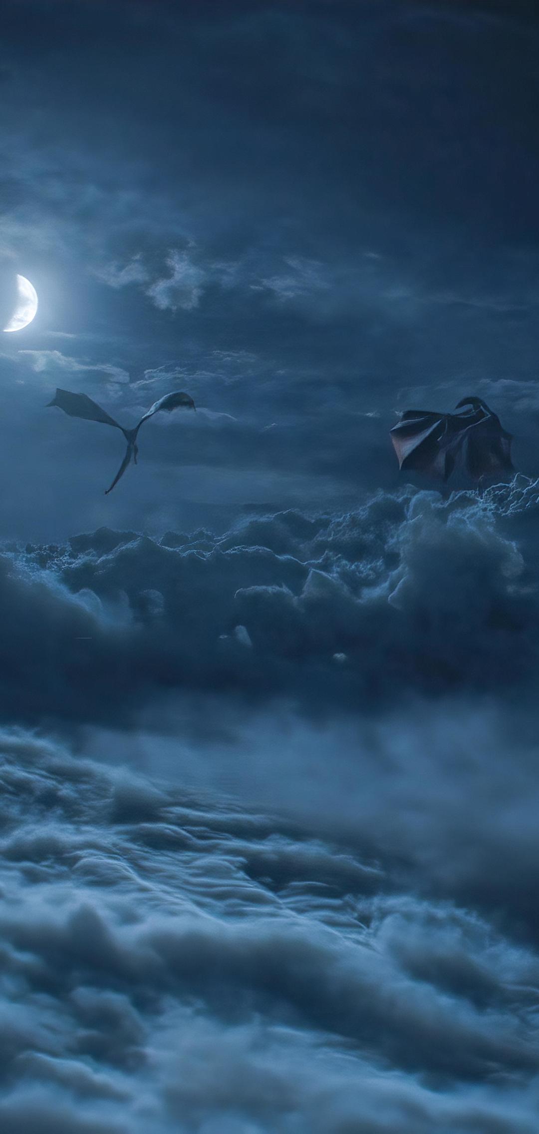 Dragons Above Cloud Game Of Throne Season 8 1080x2270