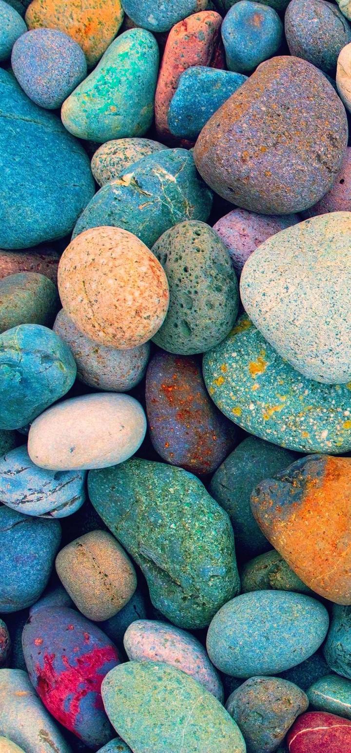 Multicolored Stones Wallpaper - [720x1544]