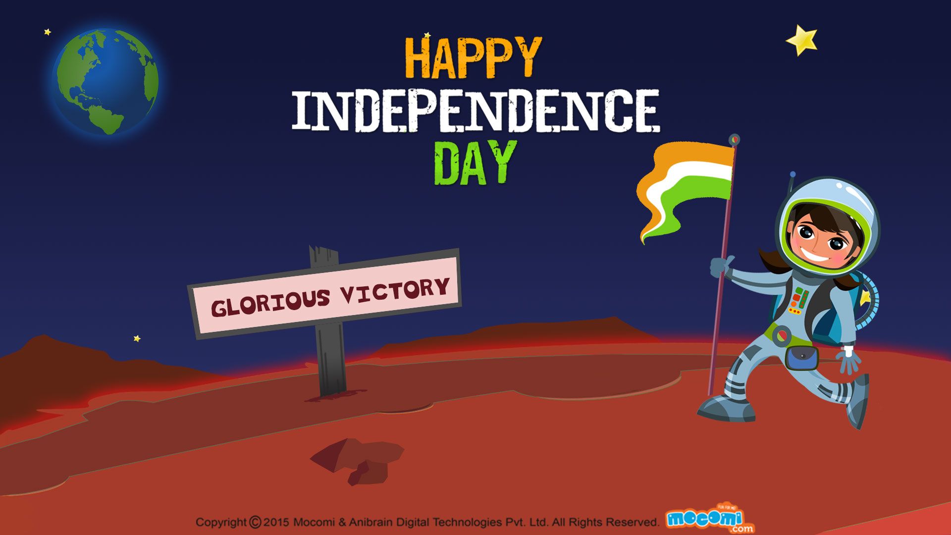 Happy Independence Day Wallpaper for kids