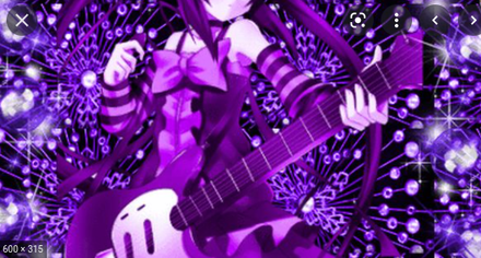 Anime Purple Rock Girl
