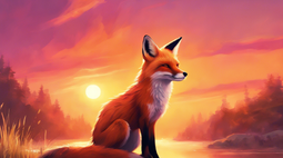 Fox sunset