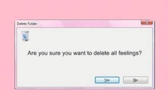 Are you sure you want to delete all you feelings?