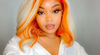 Blond and orange lace front