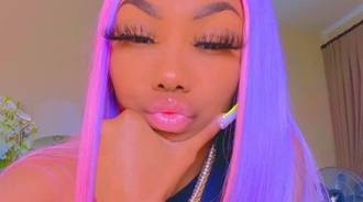 Pink and half purple lace front 