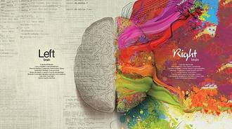 multicolored brain illustration, Human Brain painting, abstract