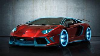 I love this red and blue fast Lamborghini car in the world