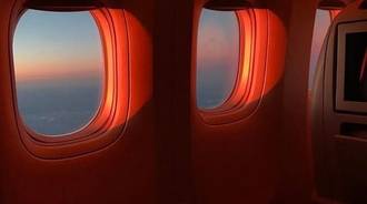 plane,sunset/sunrise, flying business 