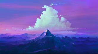 Purple Tint Mountains