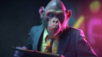 Macaque as Financial Advisor Artwork