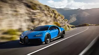 Blue Bugatti Chiron Pur Sport Wallpaper