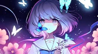 Anime Butterfly Girl